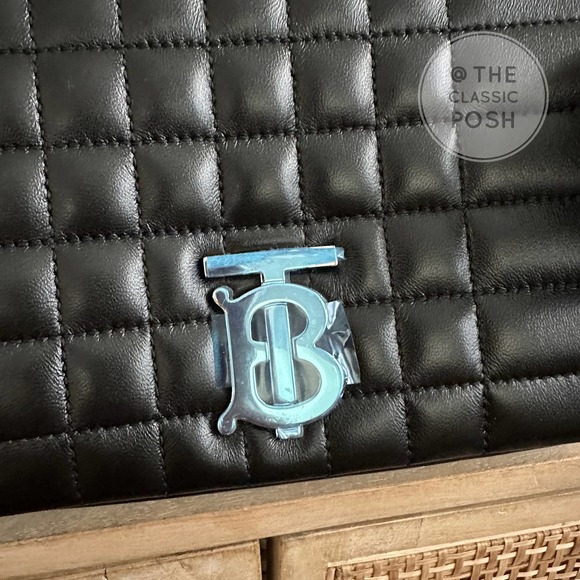 ❌SOLD❌NEW Buberry Lola Medium Black Lambskin Silver HW Bag Shoulder Crossbody - Picture 10 of 11